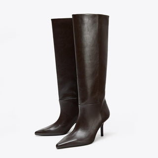 pointed high leg boots