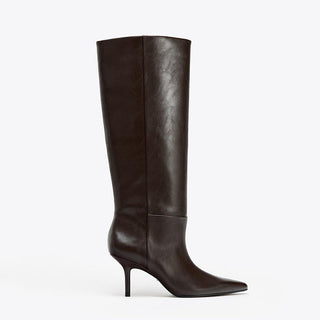 pointed high leg boots