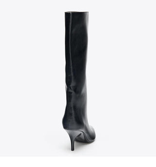 pointed cat heel boots
