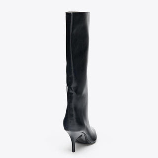 pointed cat heel boots
