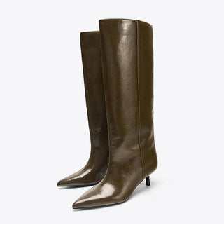 pointed kitten boots