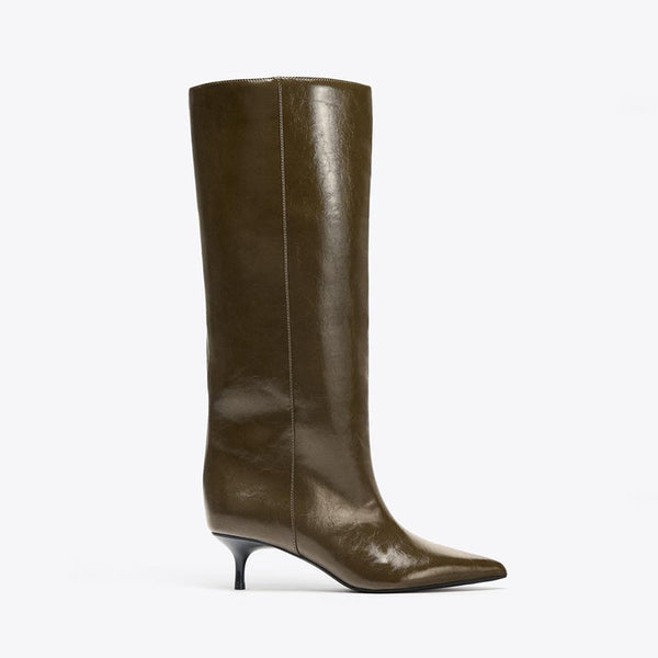 pointed kitten boots