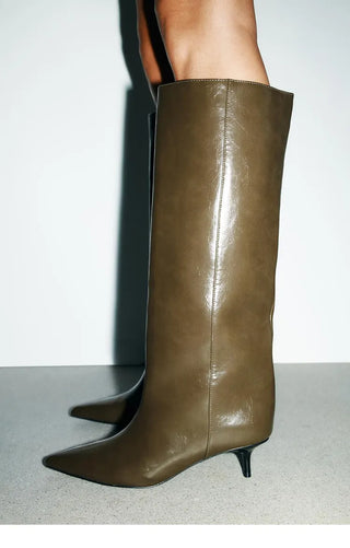 pointed kitten boots