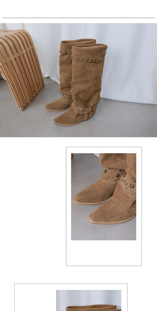suede pile boots