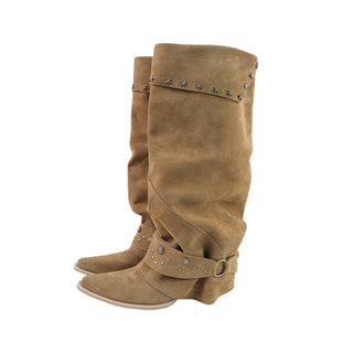 suede pile boots