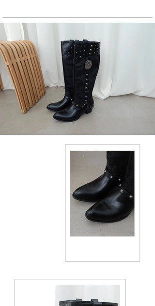 pointed knight boots