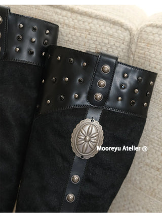 pointed knight boots