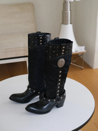pointed knight boots
