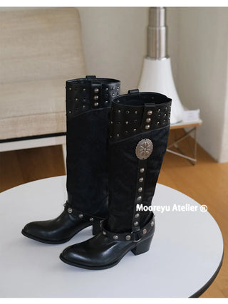 pointed knight boots