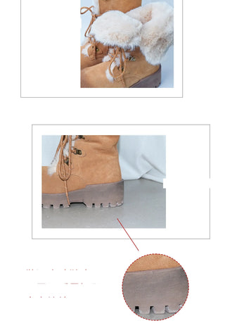 lace-up snow boots