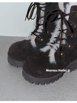 lace-up snow boots