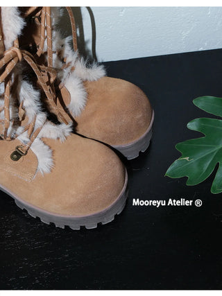 lace-up snow boots