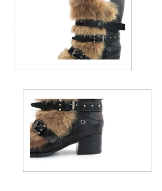 furry ankle boots