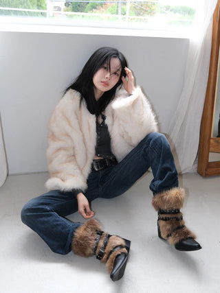 furry ankle boots