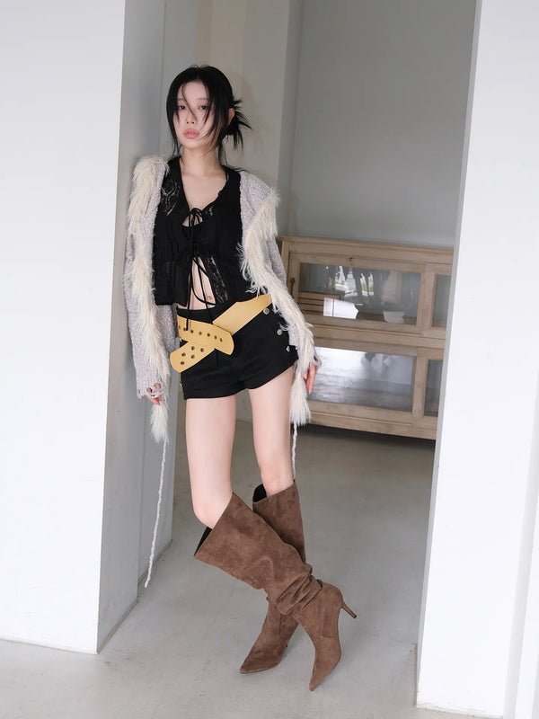 suede stiletto boots