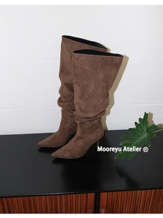 suede stiletto boots