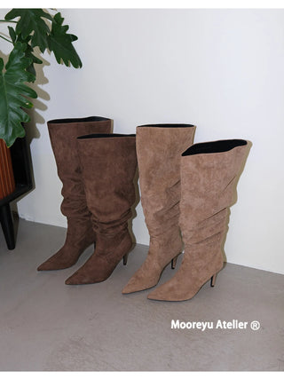 suede stiletto boots