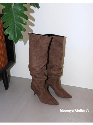 suede stiletto boots