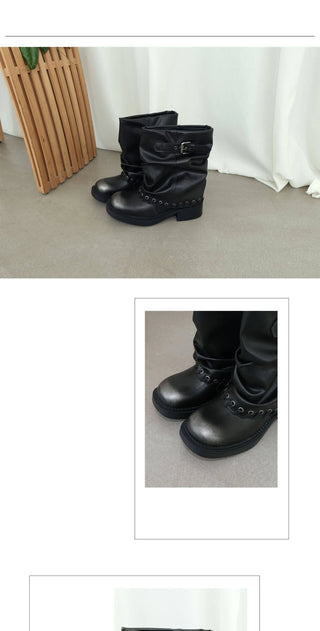 chunky heel boots