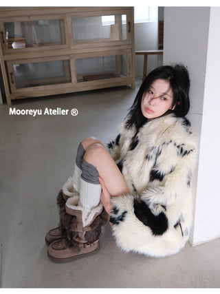 fur buckle boots