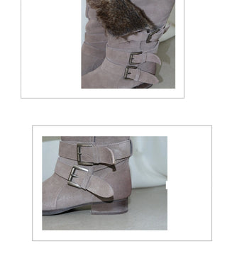 pointed fur boots