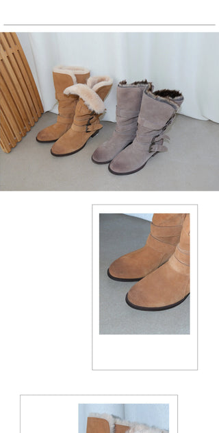 pointed fur boots