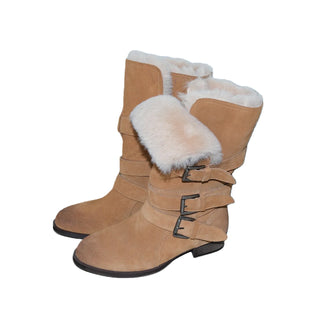 pointed fur boots