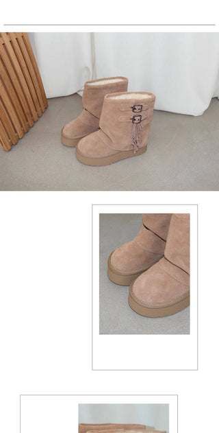 tassel snow boots