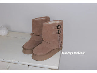 tassel snow boots