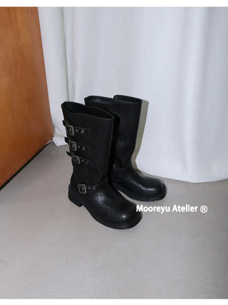belt buckle boots