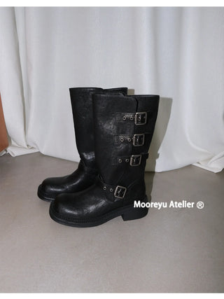 belt buckle boots