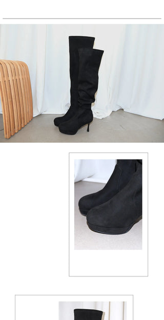 suede high-top boots