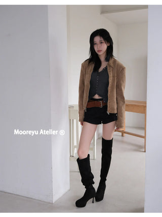 suede high-top boots