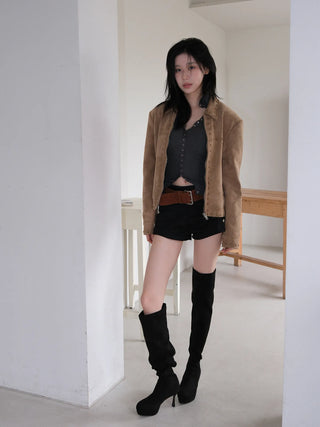 suede high-top boots