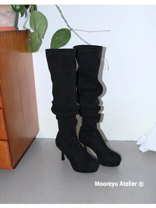 suede high-top boots