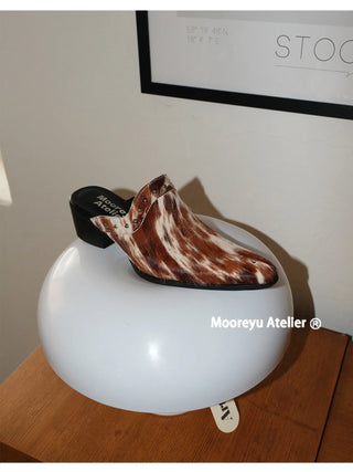 horsehair muller shoes