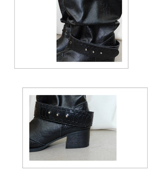 pleated ankle boots