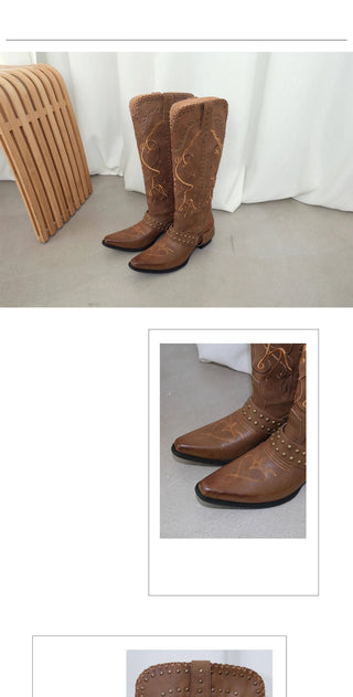 brown cowboy boots