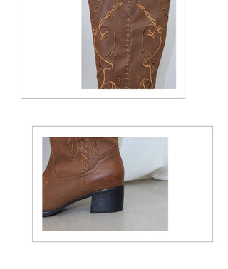 brown cowboy boots