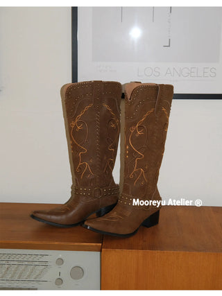 brown cowboy boots