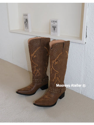 brown cowboy boots