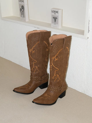 brown cowboy boots