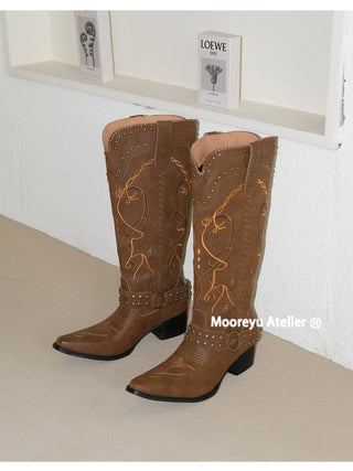 brown cowboy boots
