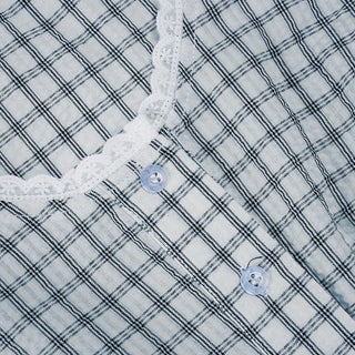 plaid lace blouse