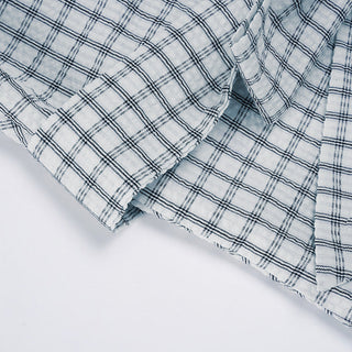 plaid lace blouse