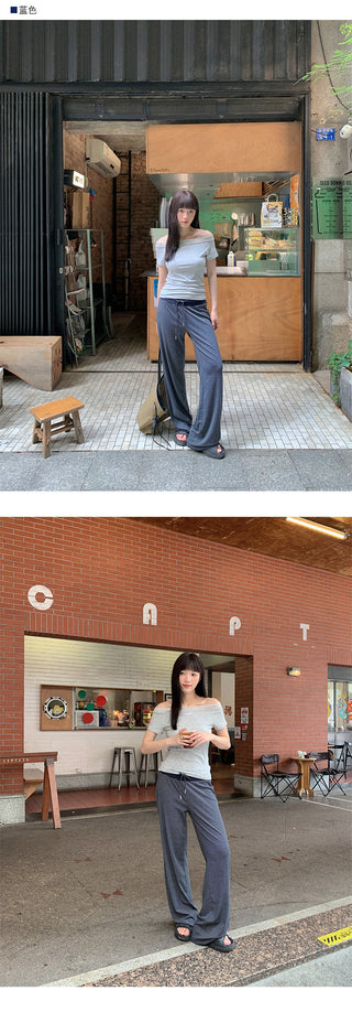 striped casual pants