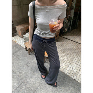 striped casual pants