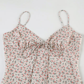 floral backless dress