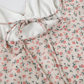 floral backless dress