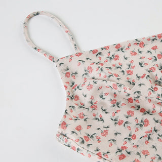 floral backless dress